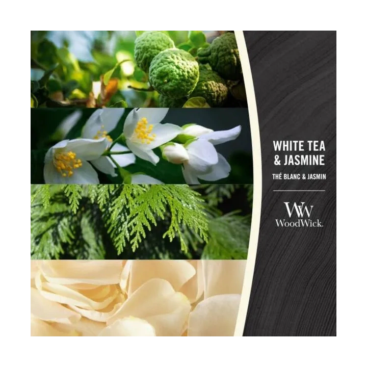 WOODWICK PlusWick duża świeca w słoiku WHITE TEA & JASMINE 609,5g