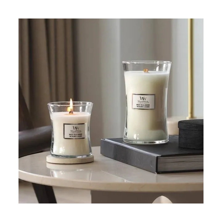 WOODWICK PlusWick duża świeca w słoiku WHITE TEA & JASMINE 609,5g
