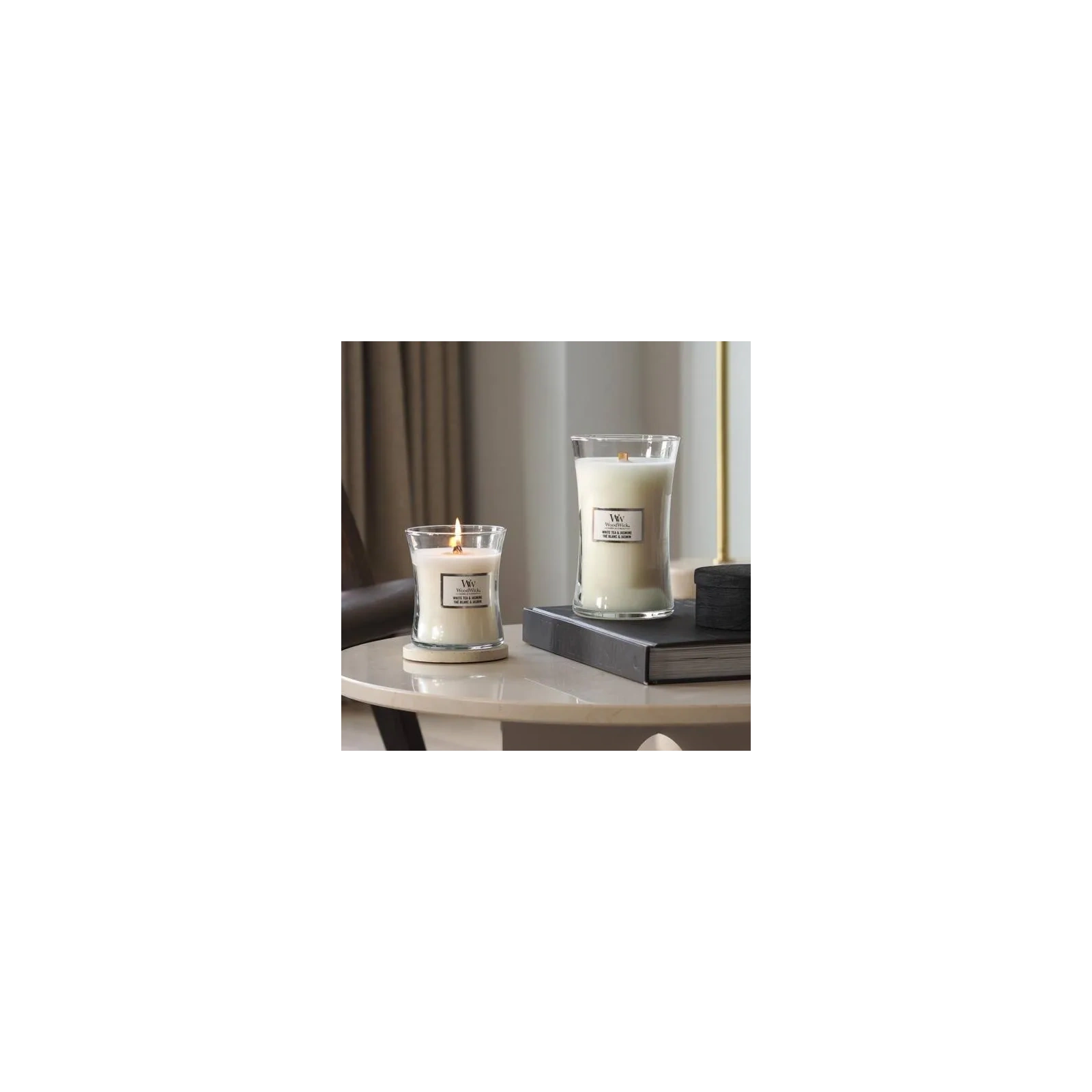 WOODWICK PlusWick duża świeca w słoiku WHITE TEA & JASMINE 609,5g