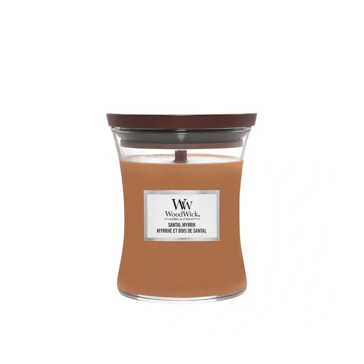 WOODWICK PlusWick średnia świeca w słoiku SANTAL MYRRH 275g