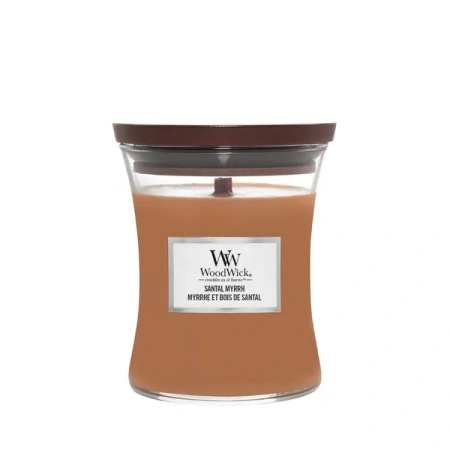 WOODWICK PlusWick średnia świeca w słoiku SANTAL MYRRH 275g