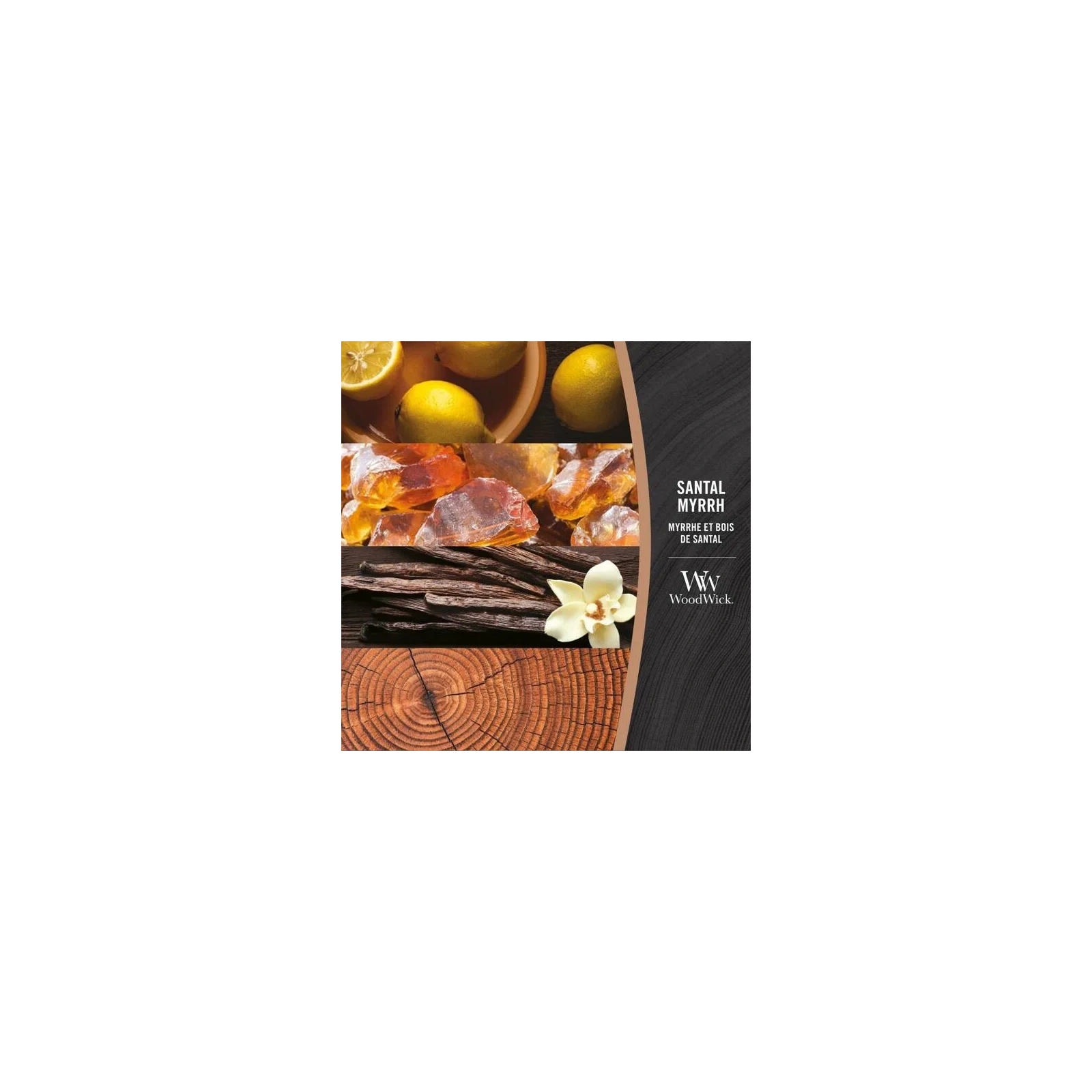 WOODWICK PlusWick średnia świeca w słoiku SANTAL MYRRH 275g