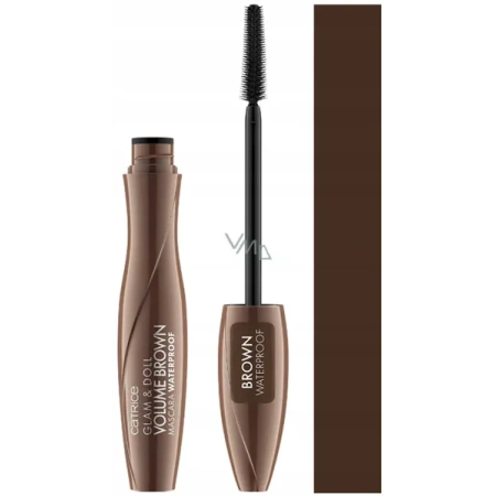 CATRICE Glam & Doll Volume mascara wodoodporna Brązowa 10ml