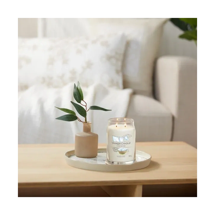 YANKEE CANDLE Signature Duża świeca w słoiku CLEAN COTTON 567g
