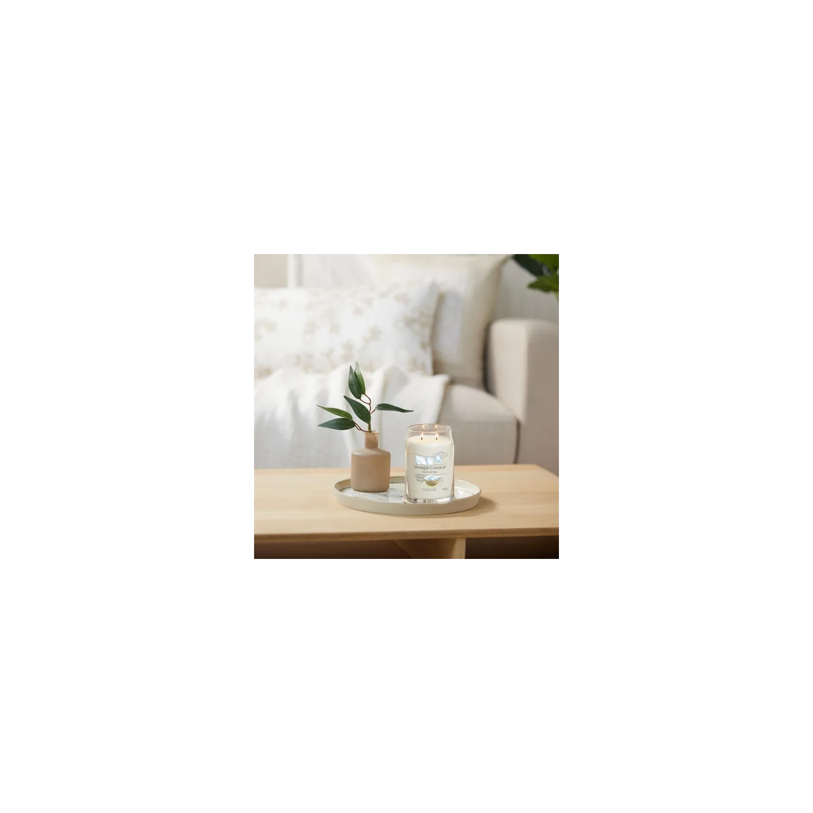 YANKEE CANDLE Signature Duża świeca w słoiku CLEAN COTTON 567g