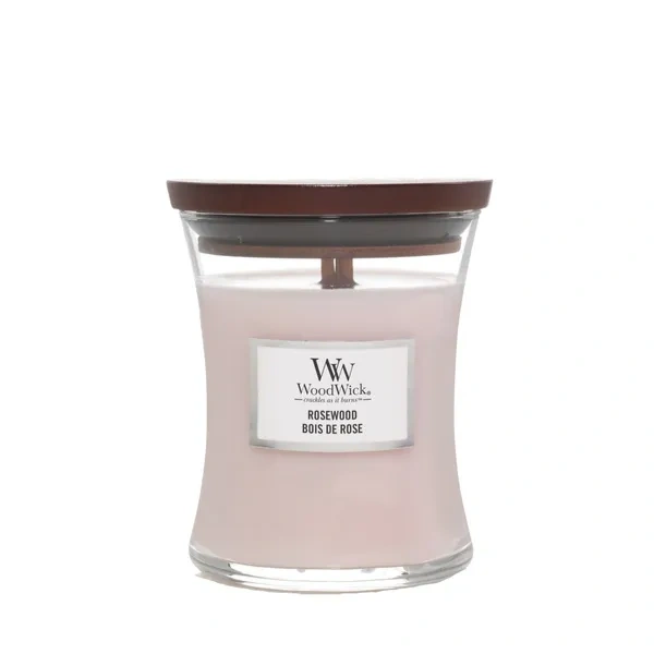 WOODWICK PlusWick średnia świeca w słoiku ROSEWOOD 275g