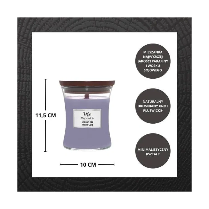 WOODWICK PlusWick średnia świeca w słoiku HYPNOFLORA 275g