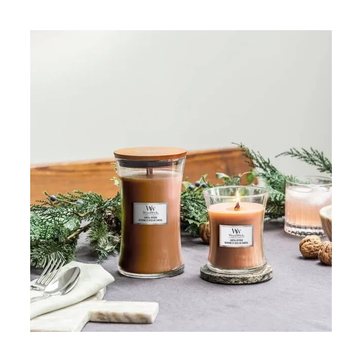 WOODWICK PlusWick mała świeca w słoiku SANTAL MYRRH 85g