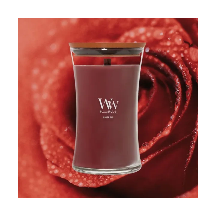 WOODWICK Pluswick duża świeca w słoiku ROUGE OUD 609,5g