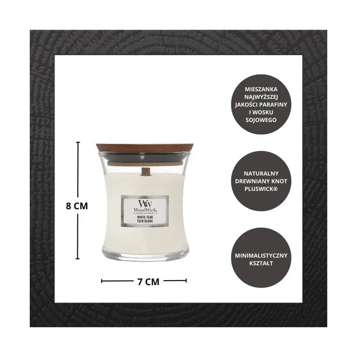 WOODWICK PlusWick mała świeca w słoiku CASHMERE 85g