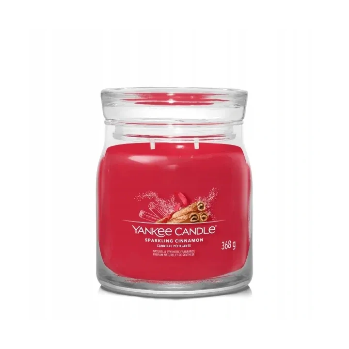 YANKEE CANDLE Signature Średnia świeca w słoiku SPARKLING CINNAMON 368g