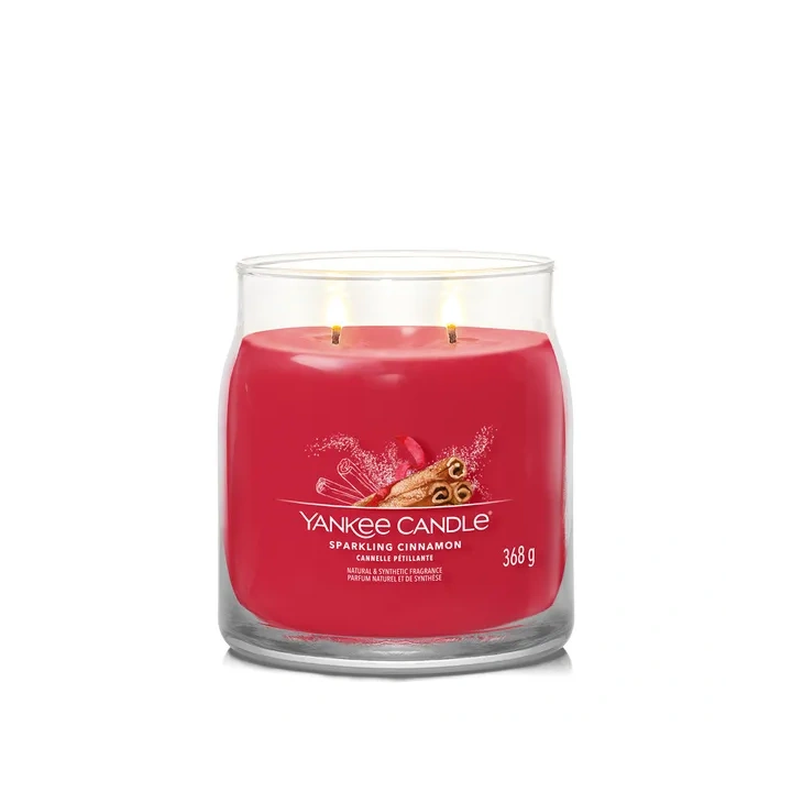 YANKEE CANDLE Signature Średnia świeca w słoiku SPARKLING CINNAMON 368g