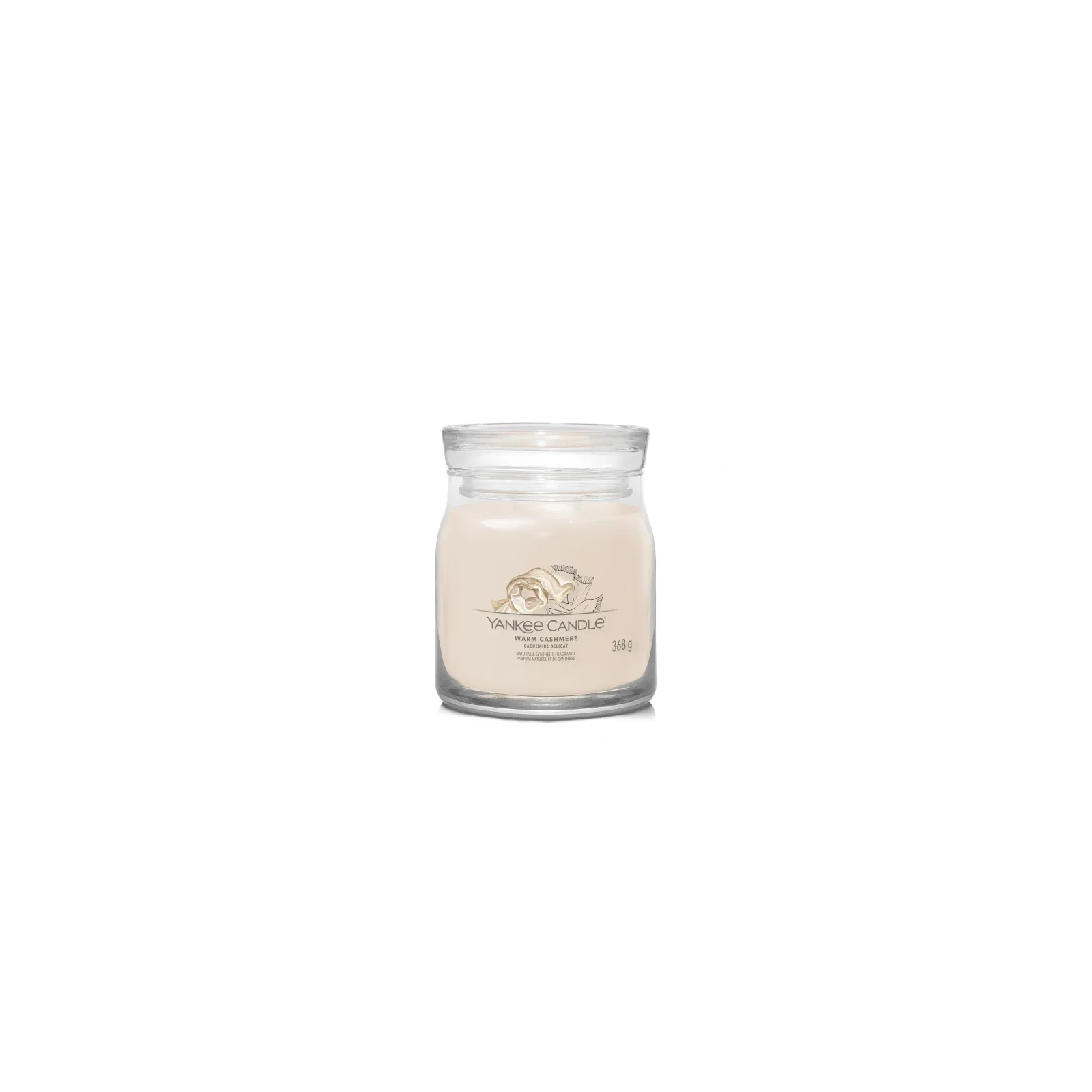 YANKEE CANDLE Signature Średnia świeca w słoiku WARM CASHMERE 368g
