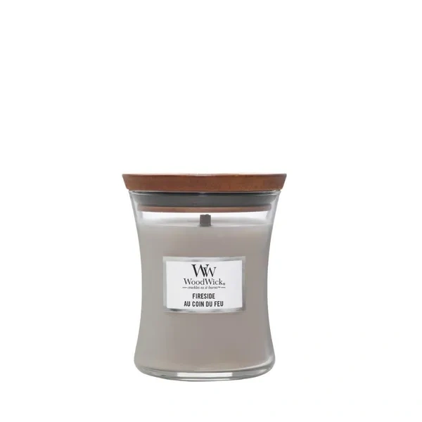 WOODWICK PlusWick mała świeca w słoiku FIRESIDE 85g