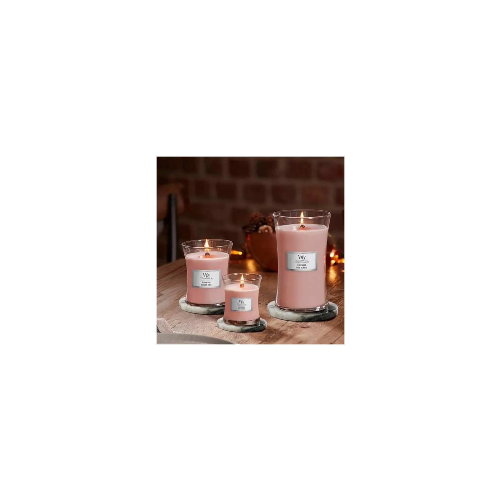 WOODWICK PlusWick mała świeca w słoiku ROSEWOOD 85g