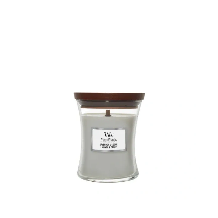WOODWICK PlusWick mała świeca w słoiku LAVENDER & CEDAR 85g