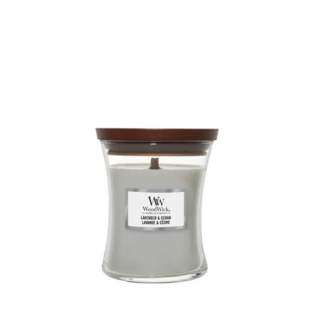 WOODWICK PlusWick mała świeca w słoiku LAVENDER & CEDAR 85g
