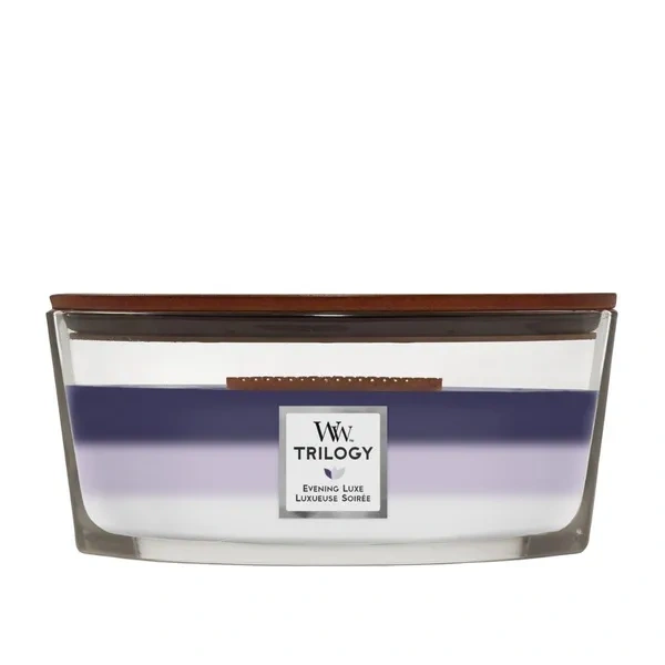 WOODWICK Hearthwick Trilogy świeca w słoiku elipsa EVENING LUXE 453g 