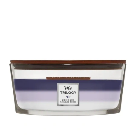 WOODWICK Hearthwick Trilogy świeca w słoiku elipsa EVENING LUXE 453g 