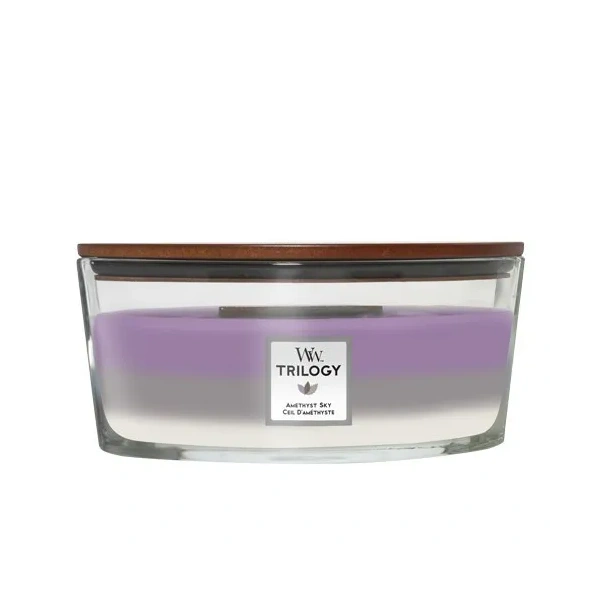WOODWICK Hearthwick Trilogy świeca w słoiku elipsa AMETHYST SKY 453g 