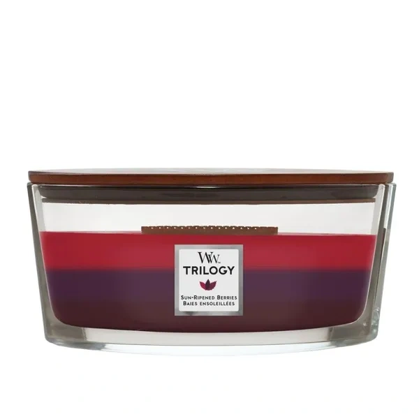 WOODWICK Hearthwick Trilogy świeca w słoiku elipsa SUN-RIPENED BERRIES 453g 