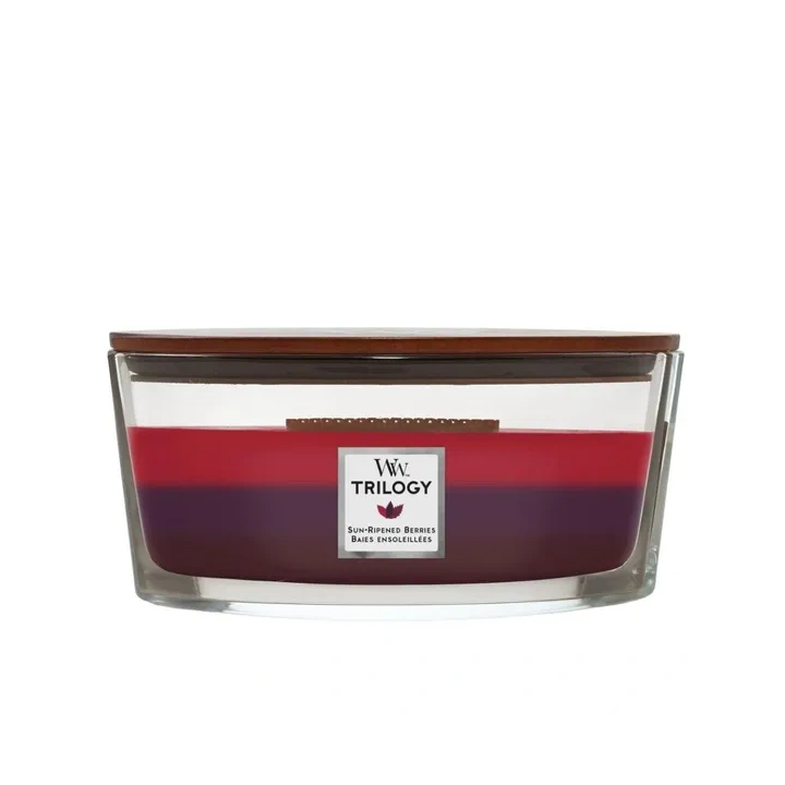 WOODWICK Hearthwick Trilogy świeca w słoiku elipsa SUN-RIPENED BERRIES 453g 
