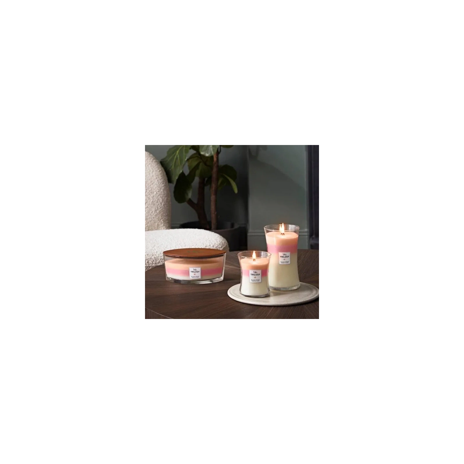 WOODWICK Hearthwick Trilogy świeca w słoiku elipsa BLOOMING ORCHARD 453g 