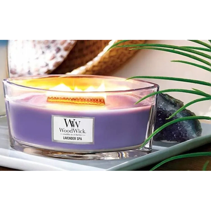 WOODWICK Core Hearthwick świeca w słoiku elipsa LAVENDER SPA 453g 