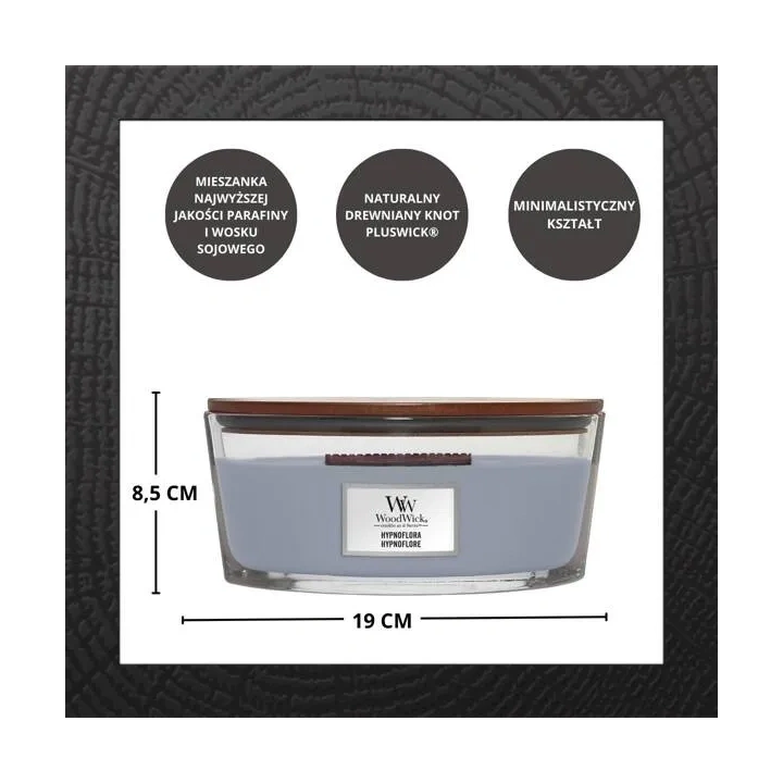 WOODWICK Core Hearthwick świeca w słoiku elipsa HYPNOFLORA 453g 