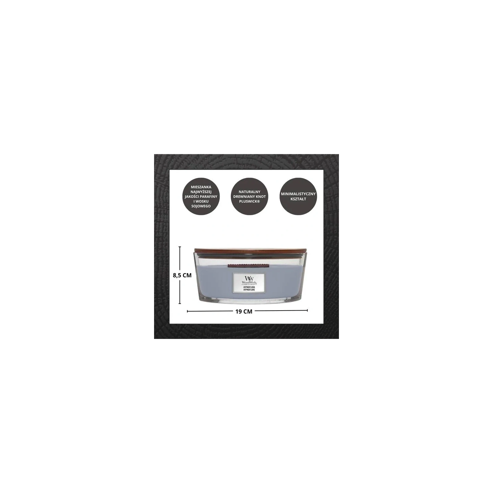WOODWICK Core Hearthwick świeca w słoiku elipsa HYPNOFLORA 453g 