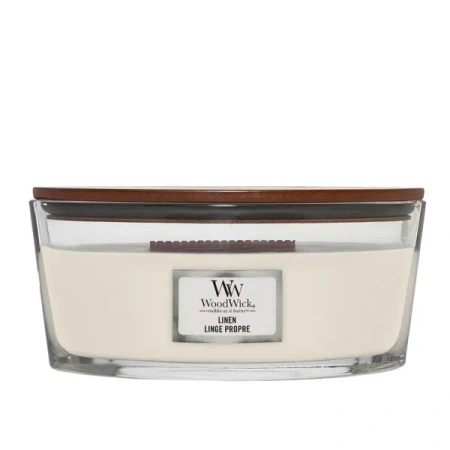 WOODWICK Core Hearthwick świeca w słoiku elipsa LINEN 453g 