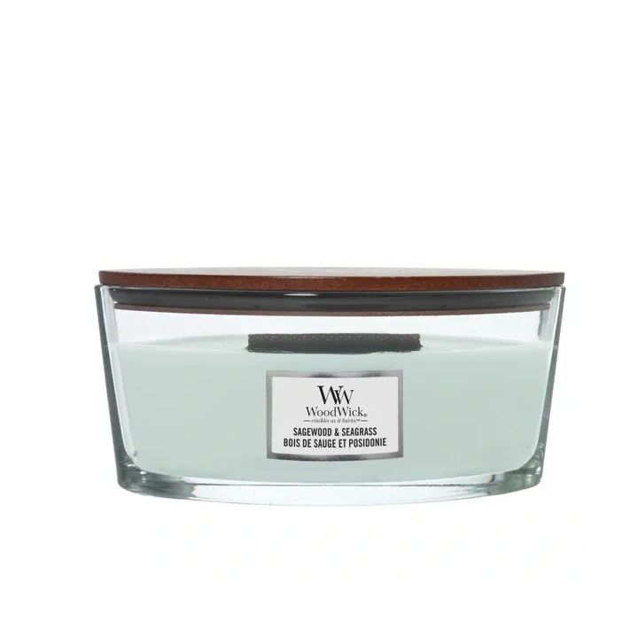 WOODWICK Core Hearthwick świeca w słoiku elipsa SAGEWOOD & SEAGRASS 453g 