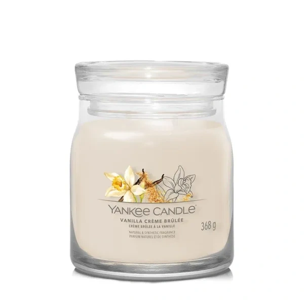 YANKEE CANDLE Signature Średnia świeca w słoiku VANILLA CREME BRULEE 368g