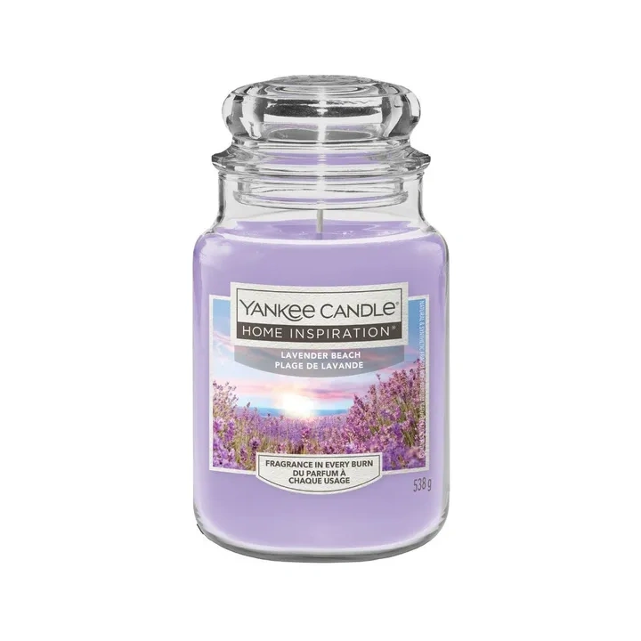 YANKEE CANDLE Home Inspiration Duża świeca w słoiku LAVENDER BEACH 538g
