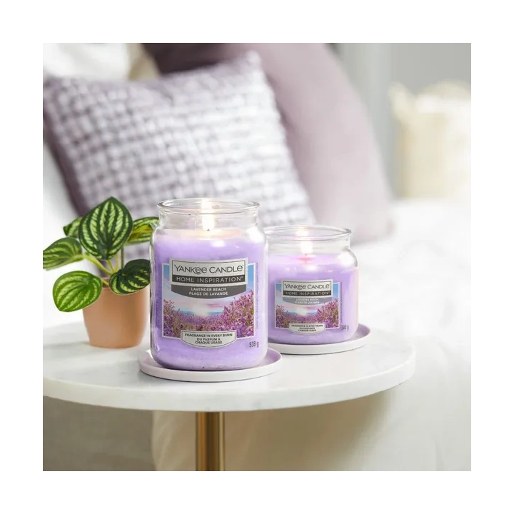 YANKEE CANDLE Home Inspiration Duża świeca w słoiku LAVENDER BEACH 538g