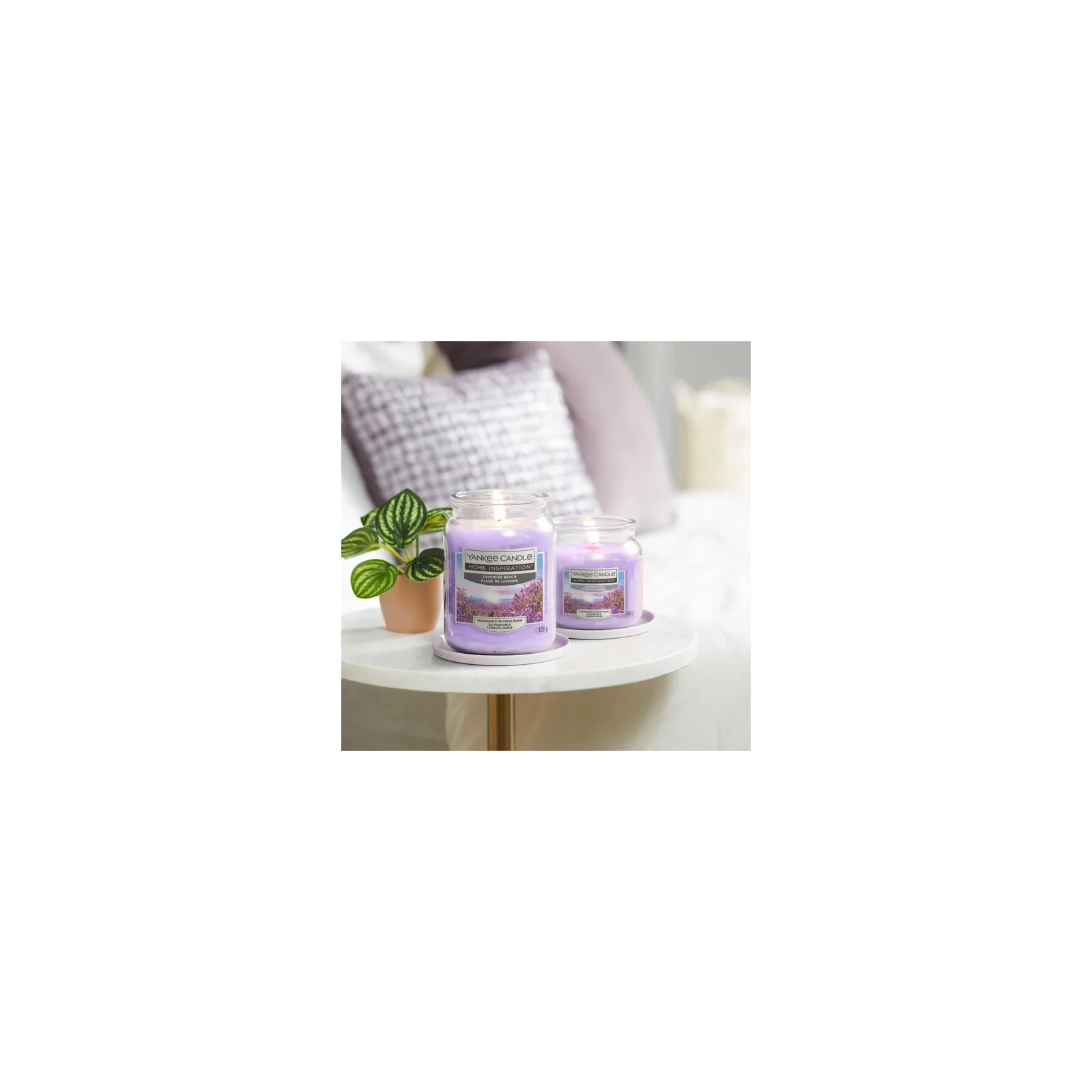 YANKEE CANDLE Home Inspiration Duża świeca w słoiku LAVENDER BEACH 538g