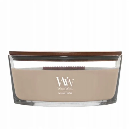 WOODWICK Core Hearthwick świeca w słoiku elipsa PATCHOULI CREME 453g