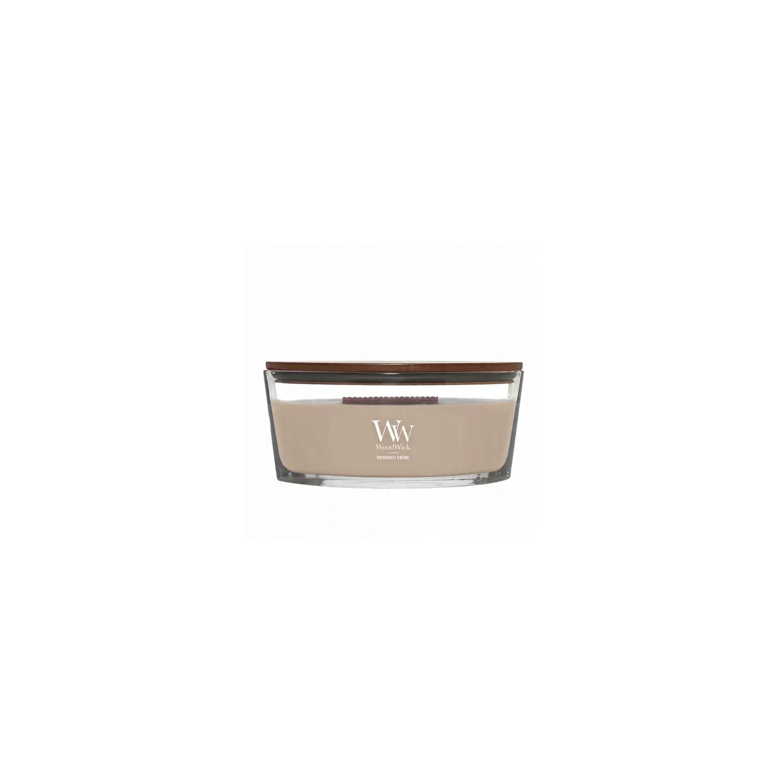 WOODWICK Core Hearthwick świeca w słoiku elipsa PATCHOULI CREME 453g