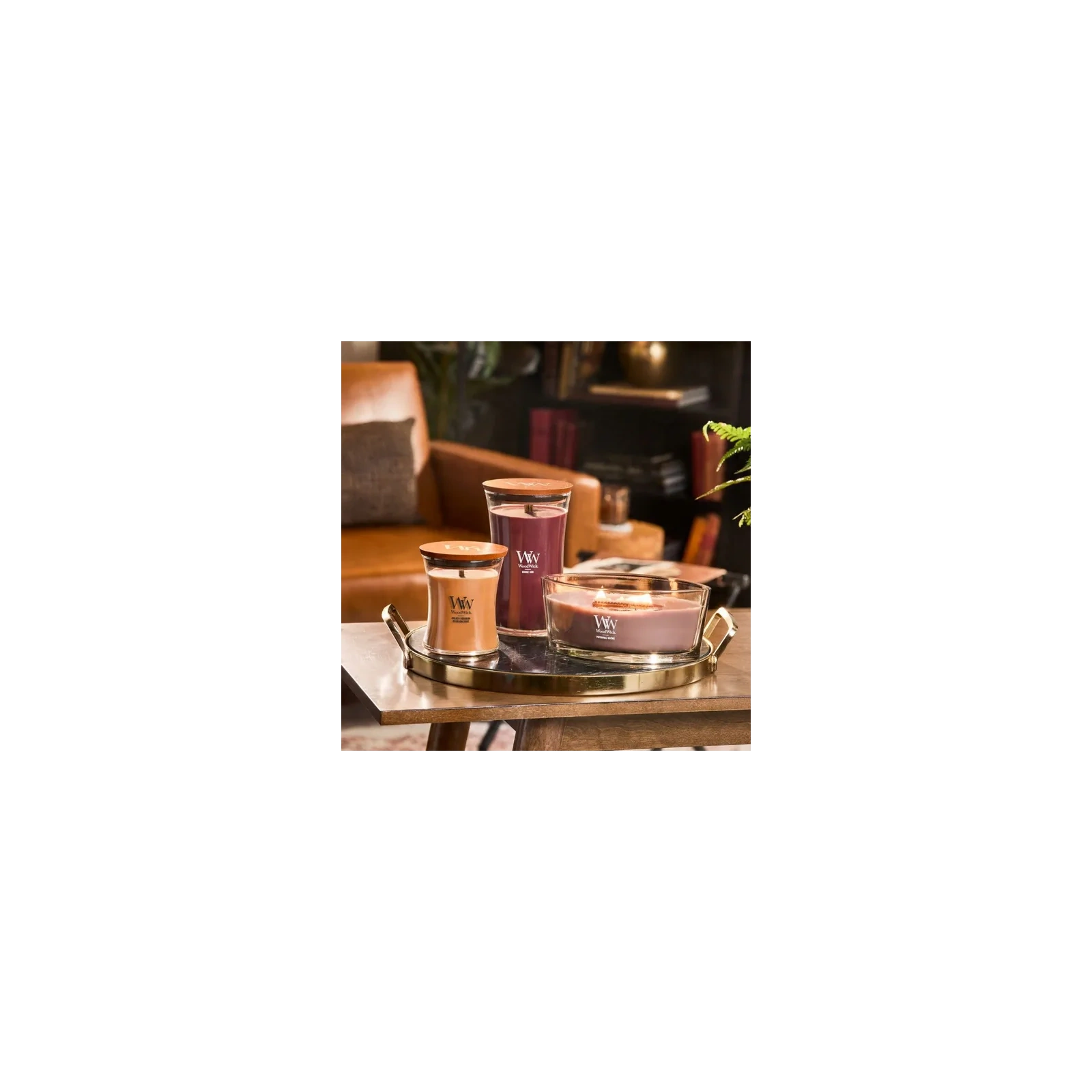 WOODWICK Core Hearthwick świeca w słoiku elipsa PATCHOULI CREME 453g