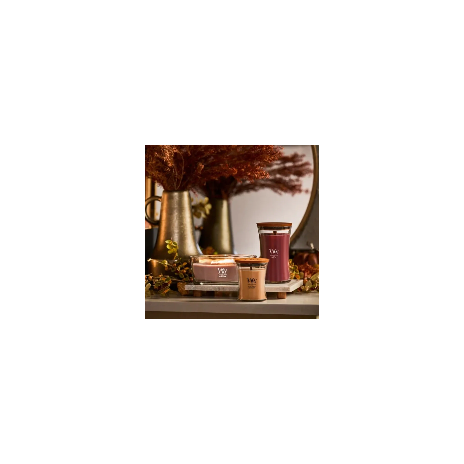 WOODWICK Core Hearthwick świeca w słoiku elipsa PATCHOULI CREME 453g