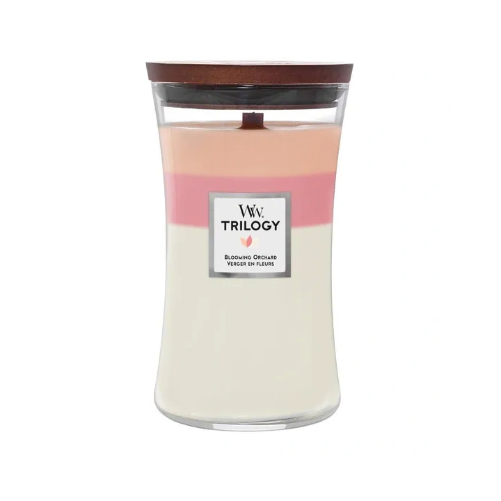 WOODWICK Trilogy duża świeca w słoiku BLOOMING ORCHARD 610g 