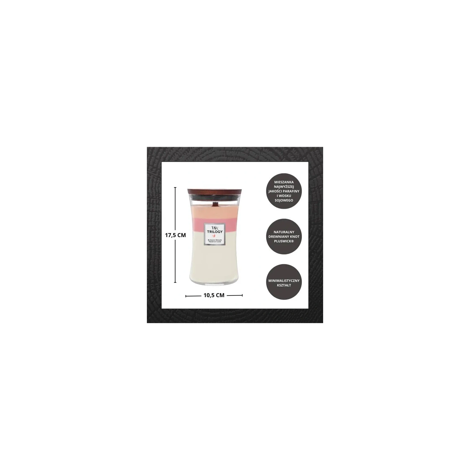 WOODWICK Trilogy duża świeca w słoiku BLOOMING ORCHARD 610g 