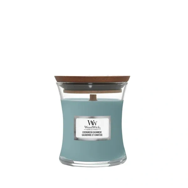 WOODWICK PlusWick mała świeca w słoiku EVERGREEN CASHMERE 85g