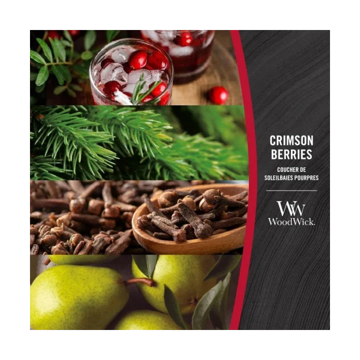 WOODWICK PlusWick mała świeca w słoiku CRIMSON BERRIES 85g