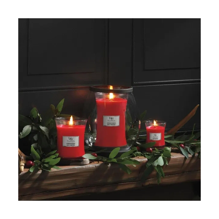 WOODWICK PlusWick mała świeca w słoiku CRIMSON BERRIES 85g