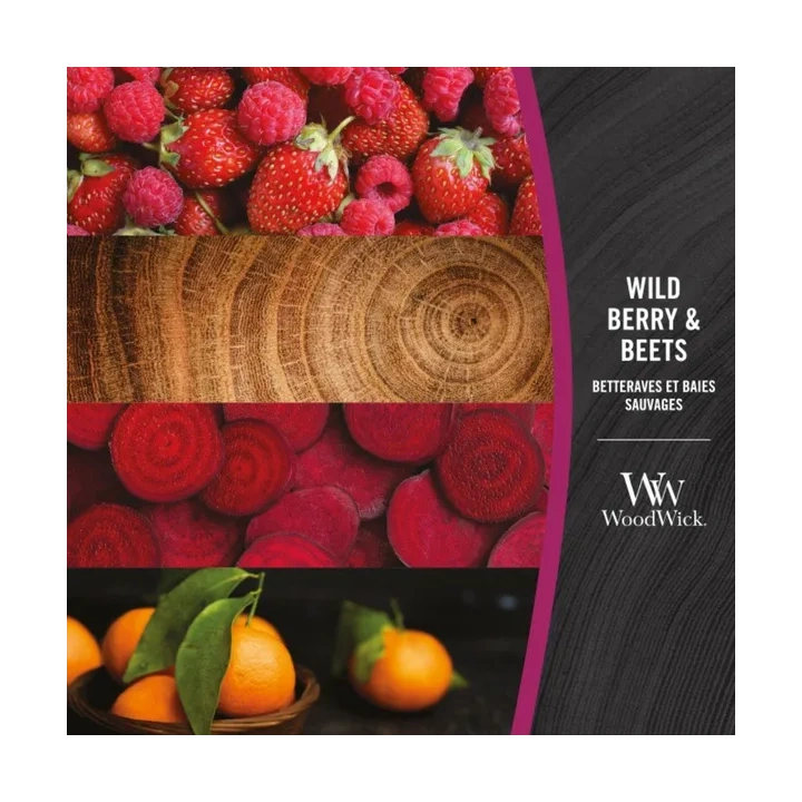 WOODWICK PlusWick mała świeca w słoiku WILD BERRY & BEETS 85g