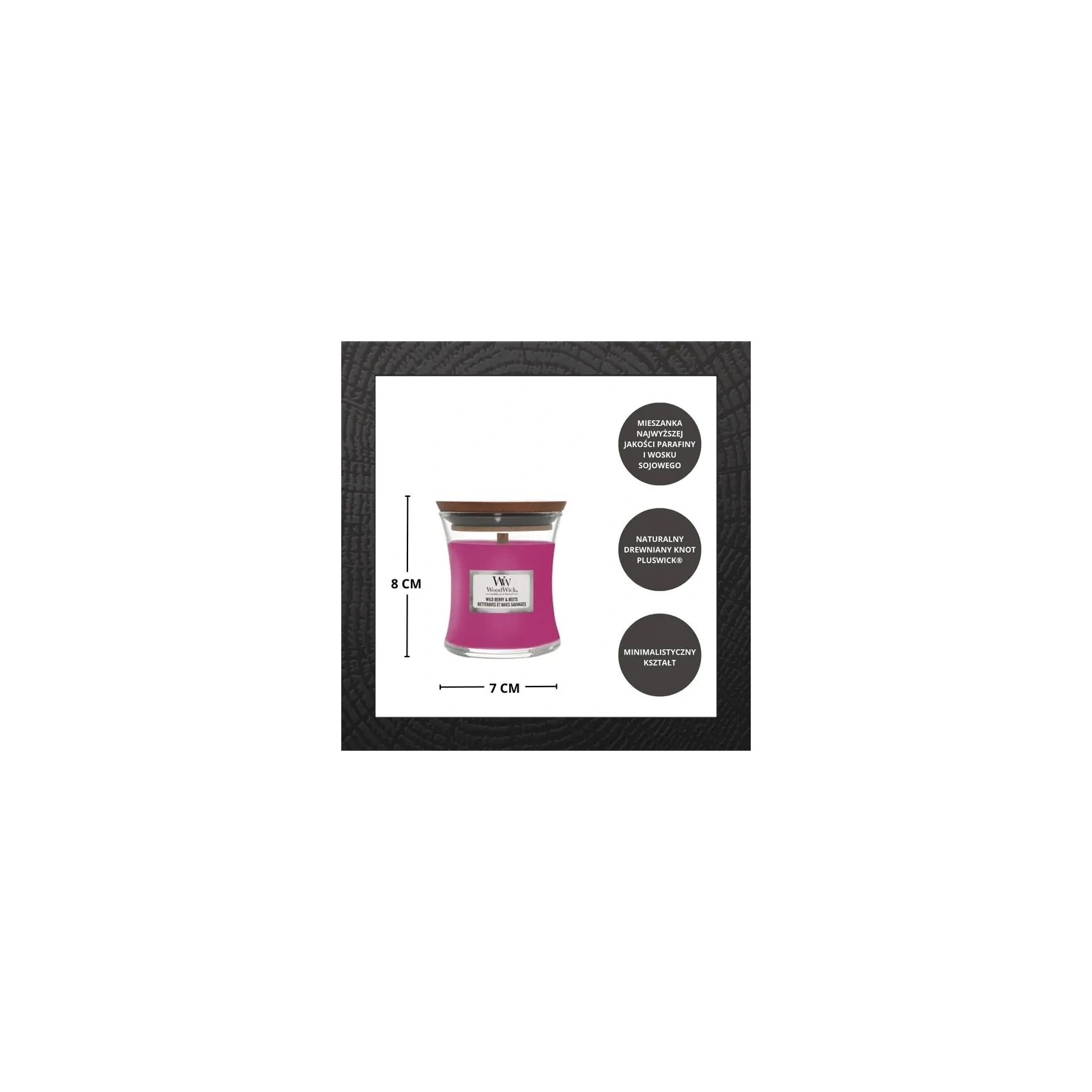 WOODWICK PlusWick mała świeca w słoiku WILD BERRY & BEETS 85g