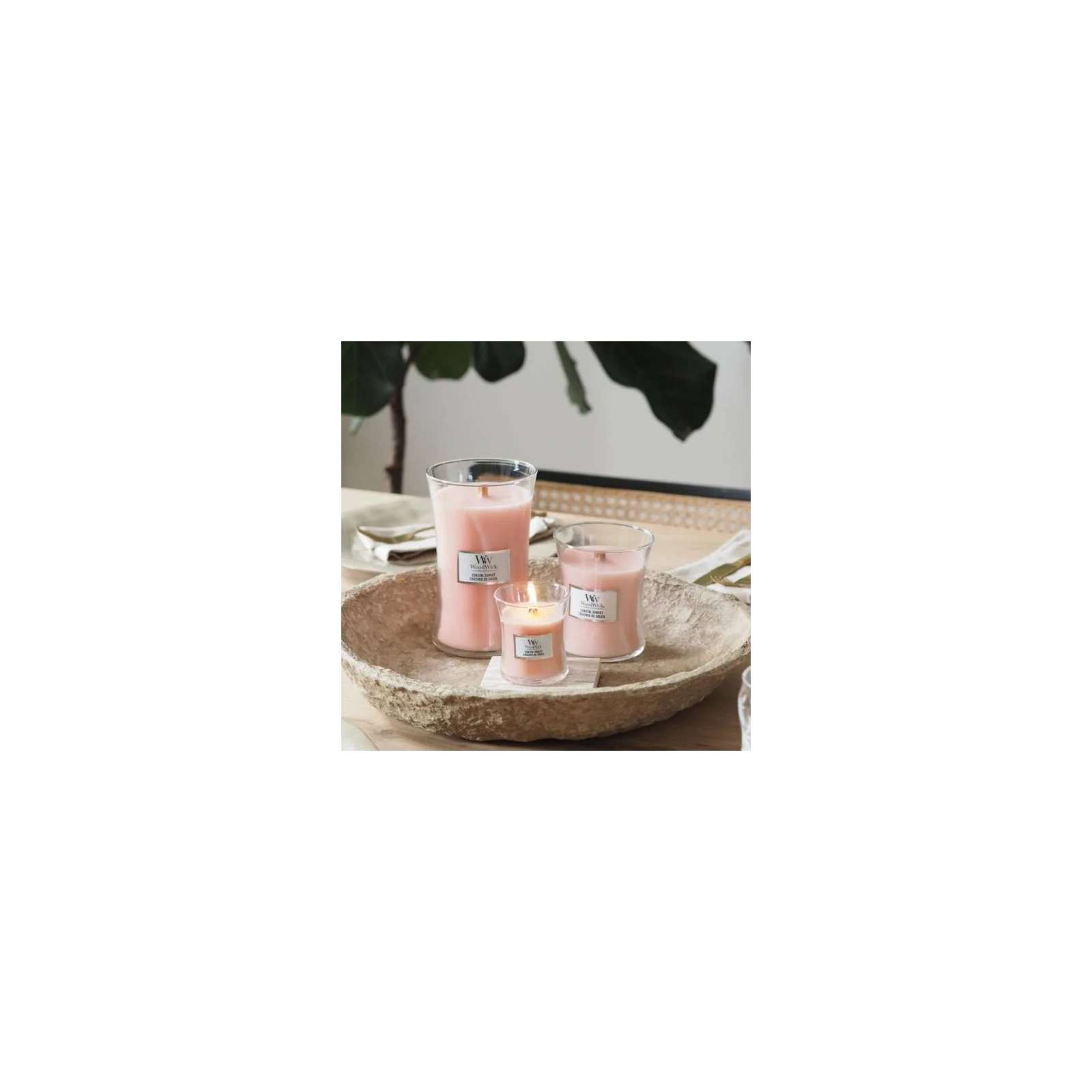 WOODWICK PlusWick mała świeca w słoiku COASTAL SUNSET 85g