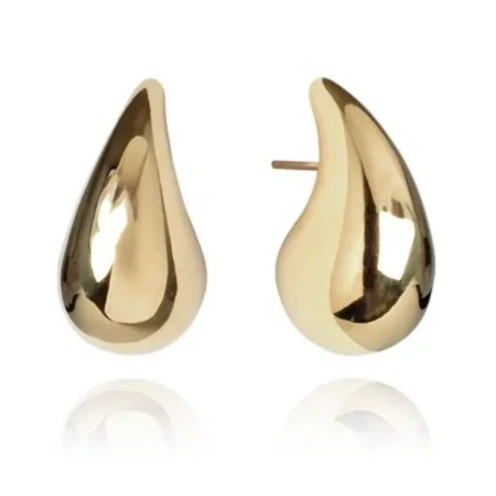 ECARLA kolczyki ze stali szlachetnej platerowane 14k Krople 1,6cm KST3376