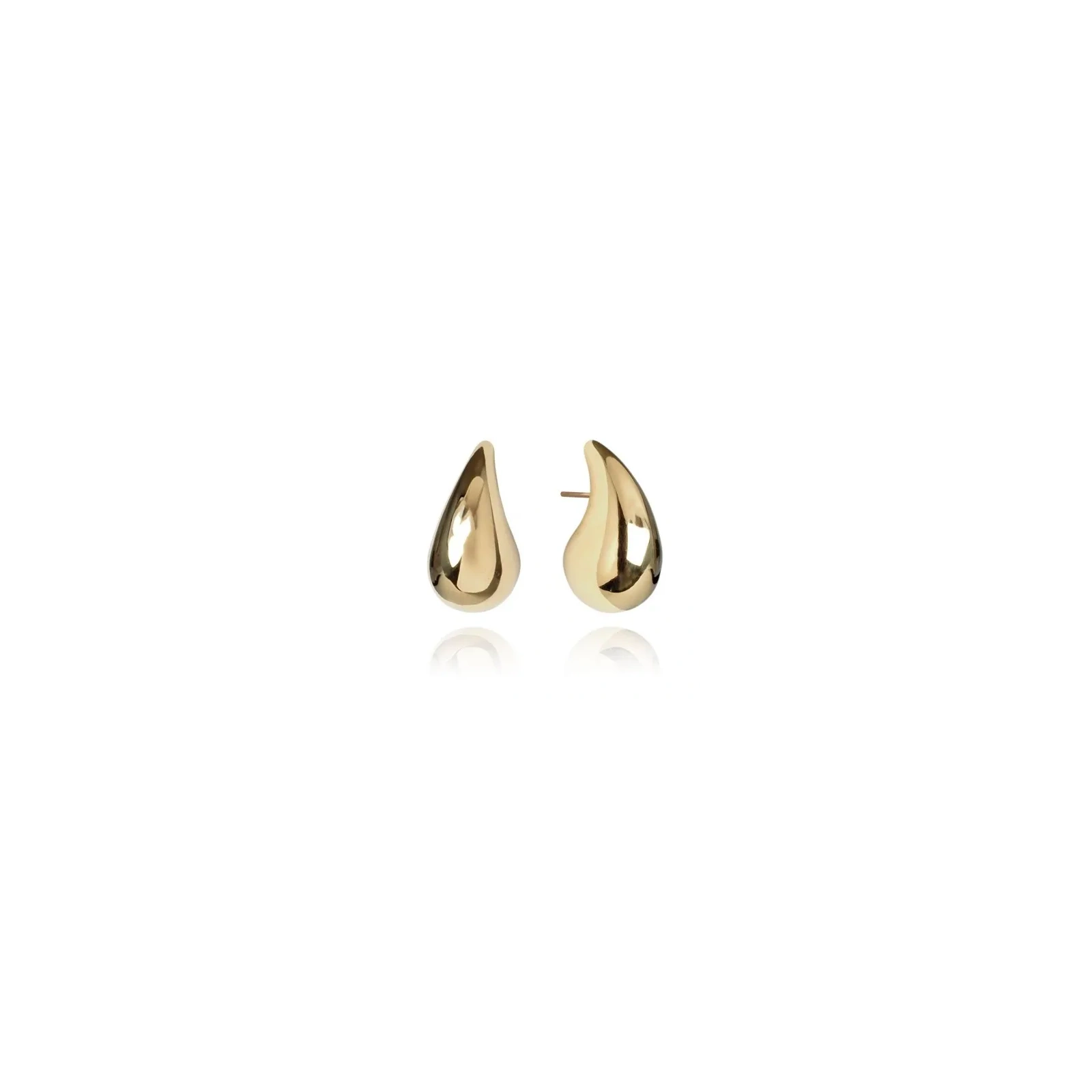 ECARLA kolczyki ze stali szlachetnej platerowane 14k Krople 1,6cm KST3376